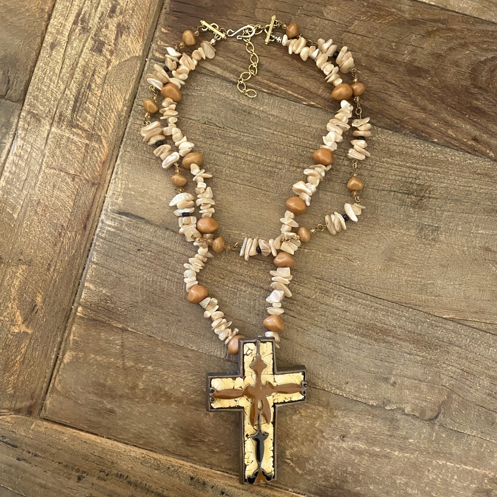 Beaded statement necklace